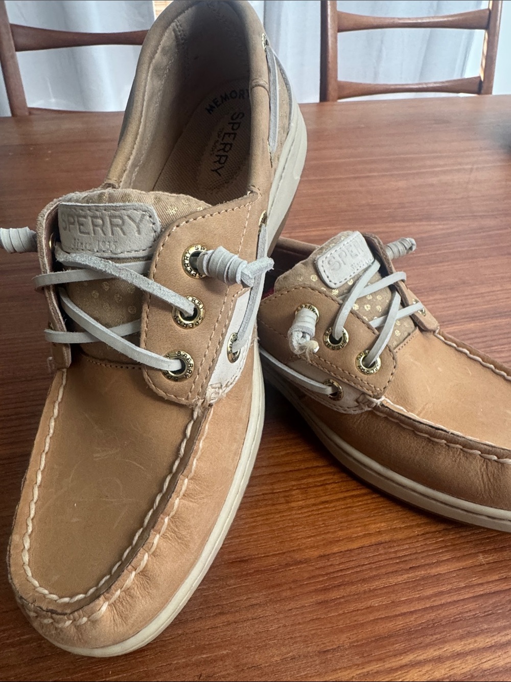 Sperry Women’s Tan Leather 2-Eye Boat Loafers